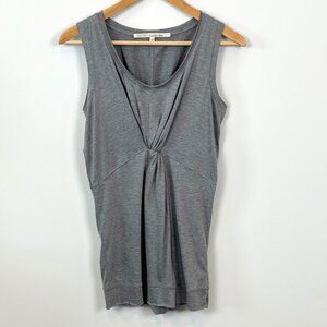 Rachel Roy Gray Scoop Neck Twist Front & Back Tank Top Women's - L